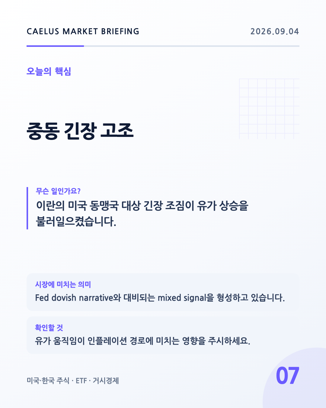 중동 긴장 고조: 이란의 미국 동맹국 대상 긴장 조짐이 유가 상승을 불러일으켰습니다.